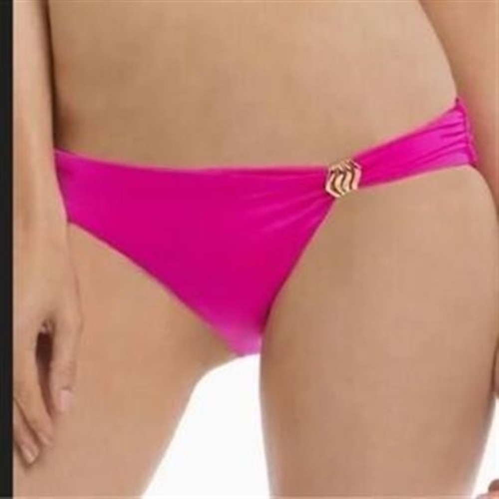 NWT A.Che L Winslet Hipster Pomegranate Pink Swim Bikini Bottom 118955